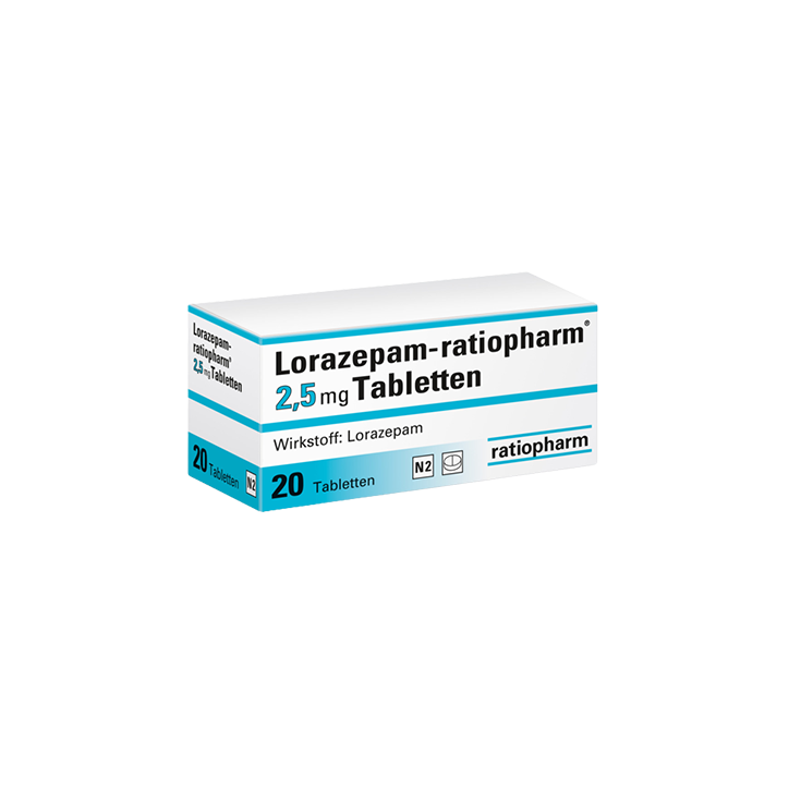 Lorazepam Rationpharm 2,5mg 20Tabletten