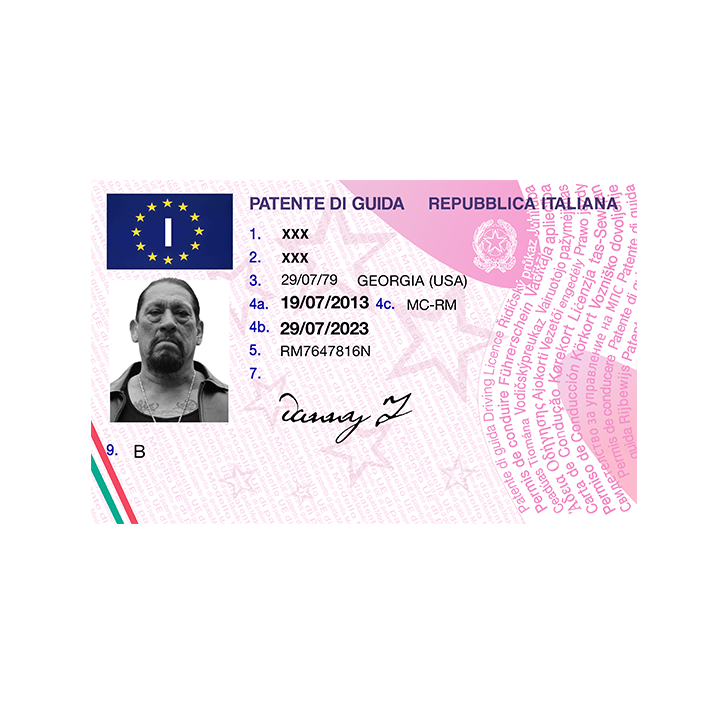 Fake driver license Italy