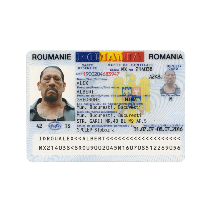 Fake Romanian identity card