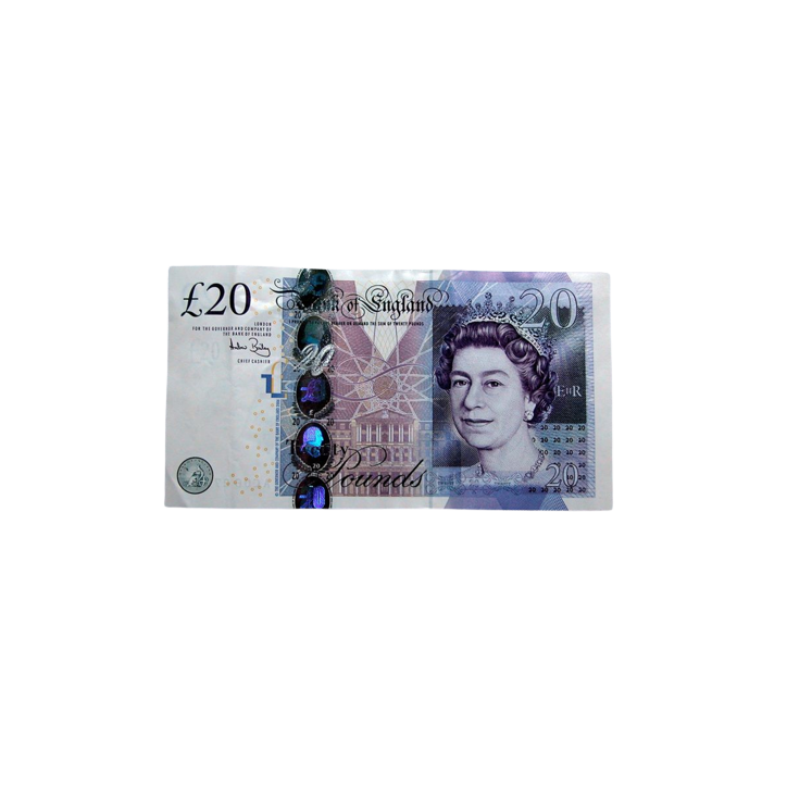 Поддельная 20-фунтовая банкнота