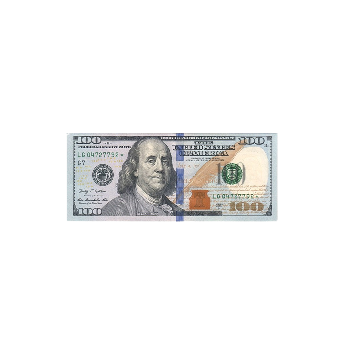 Поддельная 100-долларовая банкнота