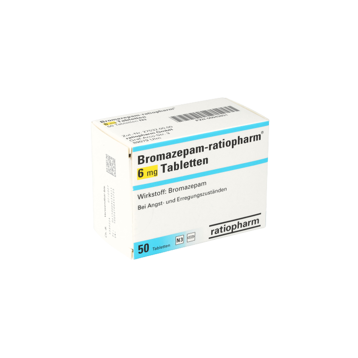 Bromazepam Ratiopharm 6mg (50 tabletten)