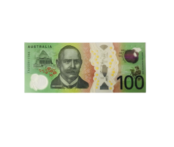 100 australische Dollar Blüte - Falschgeld Banknote Australien
