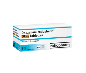 Oxazepam Ratiopharm 50mg (20 comprimés)