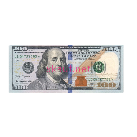 Counterfeit 100 dollar banknote